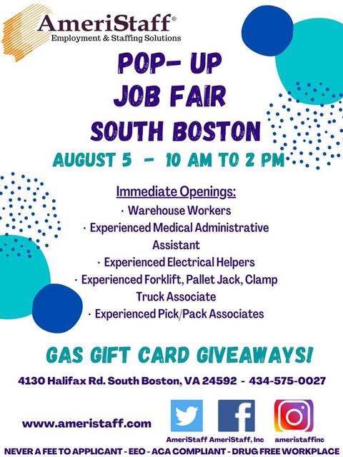 Job Fair in South Boston, VA