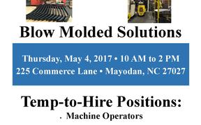 On-Site Job Fair at Blow Molded Solutions 