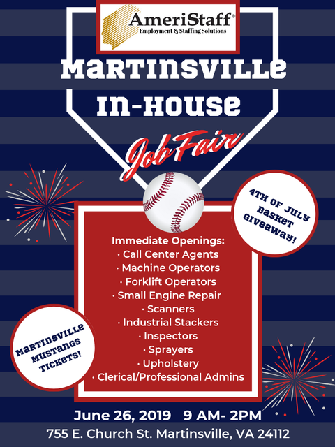 In House Job Fair Martinsville, VA