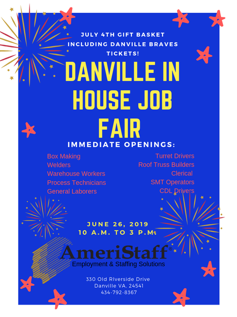In House Job Fair in Danville, VA