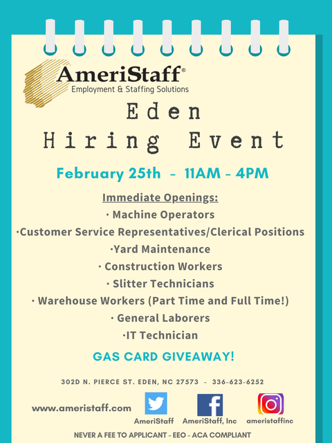 Eden Hiring Event