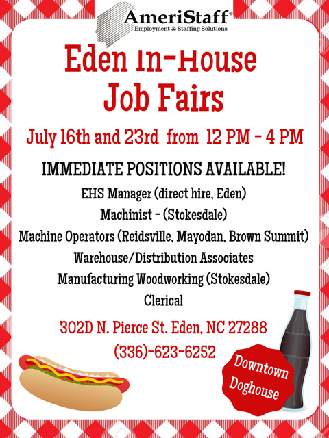 In-House Job Fair in Eden, NC