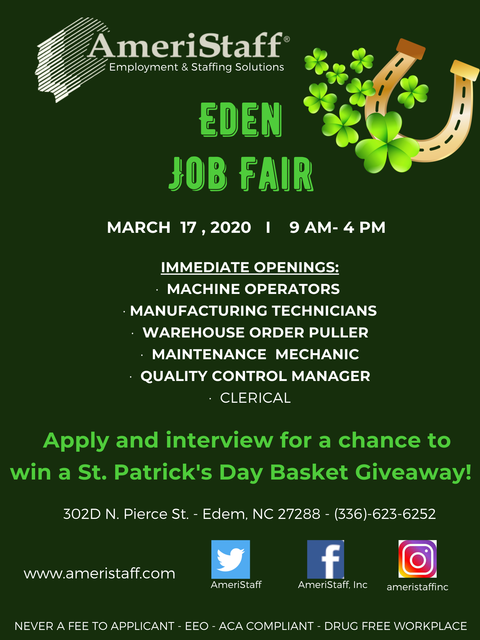 Job Fair in Eden, NC