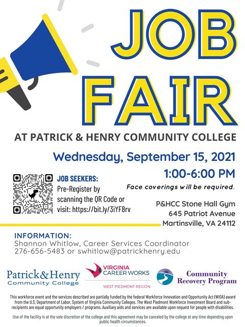 Job Fair at Patrick & Henry Community College
