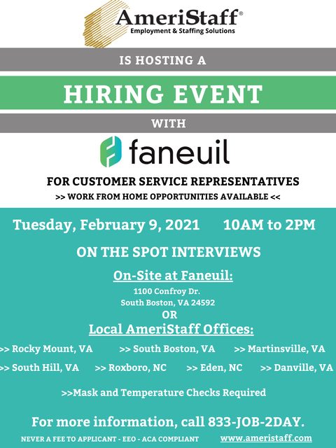 Hiring Event with Faneuil!