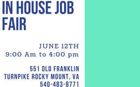 In House Job Fair Rocky Mount, VA