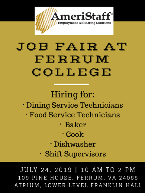 On-Site Job Fair at Ferrum College 