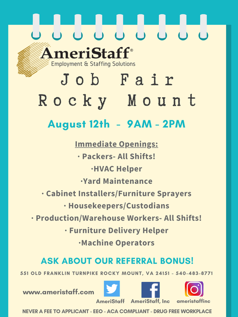 Job Fair in Roxboro, NC 