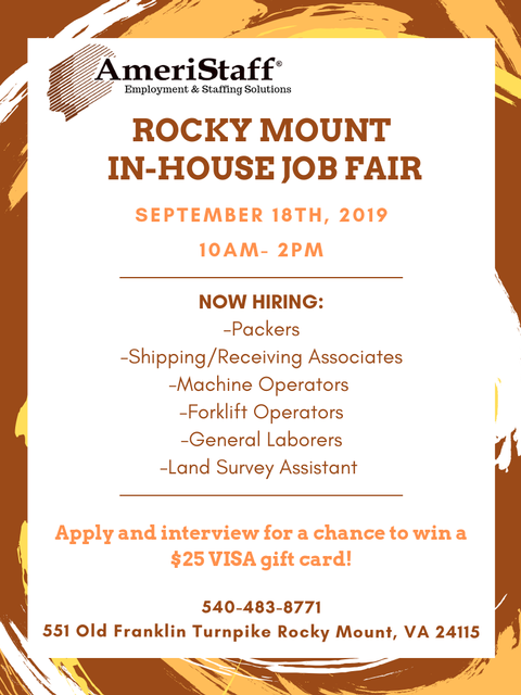 In-House Job Fair in Rocky Mount, VA