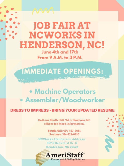Job Fair NCWorks in Henderson, NC