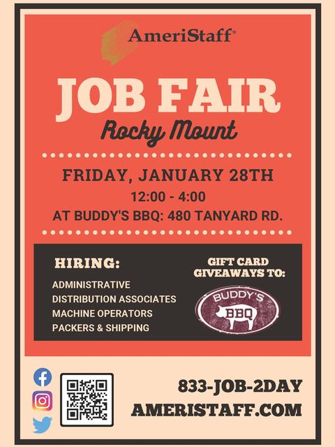 AmeriStaff Hiring Event in Rocky Mount, VA