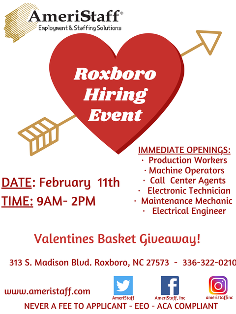 Roxboro Hiring Event