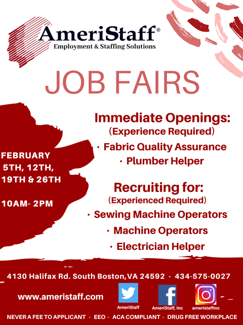 South Boston, VA Job Fair