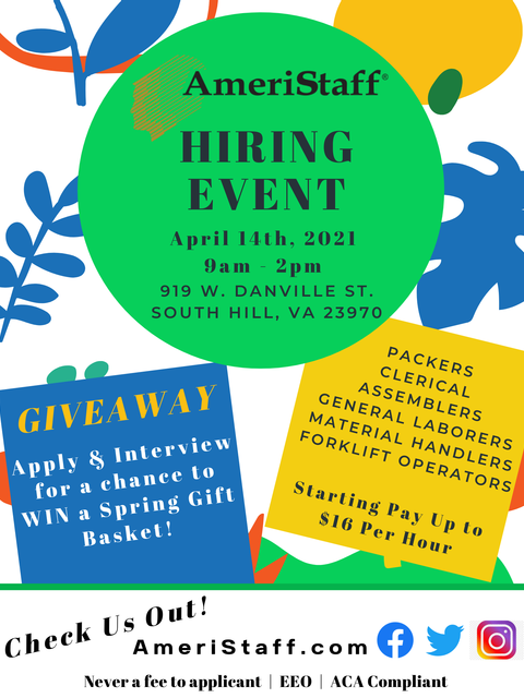 South Hill Hiring Event 