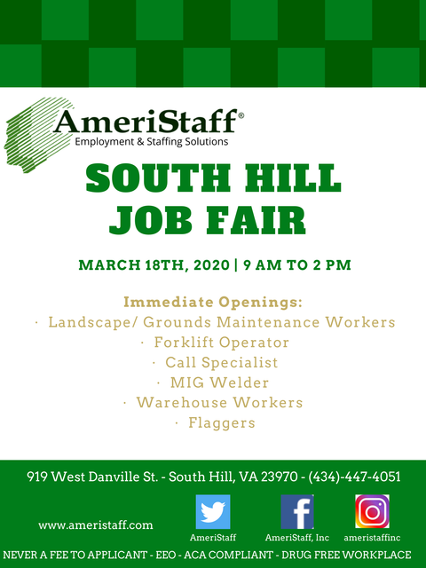 Job Fair in South Hill, VA