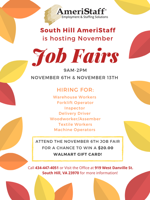 In-House Job Fair in South Hill, VA