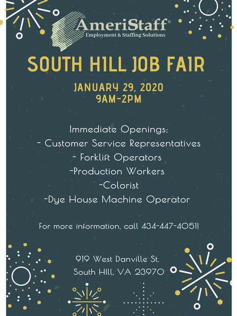 Job Fair in South Hill, VA 