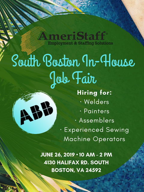 In House Job Fair in South Boston, VA