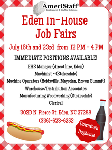 In-House Job Fair in Eden, NC