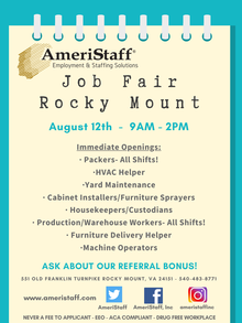 Job Fair in Roxboro, NC 