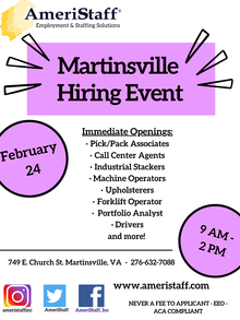 Martinsville Hiring Event 