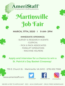 Job Fair in Martinsville, VA 
