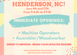 Job Fair at NCWorks Henderson, NC