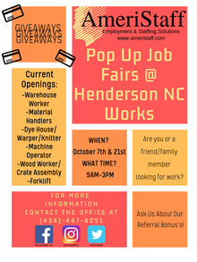 Pop Up Job Fair at Henderson NCWorks