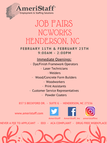 Job Fair at NCWorks in Henderson, NC