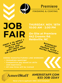 On-Site Hiring Event at Premiere Finishing 