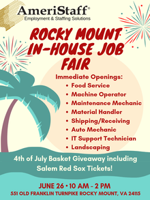 In House Job Fair in Rocky Mount, VA 