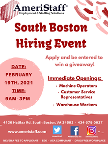 South Boston Hiring Event