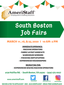 Job Fair in South Boston, VA 
